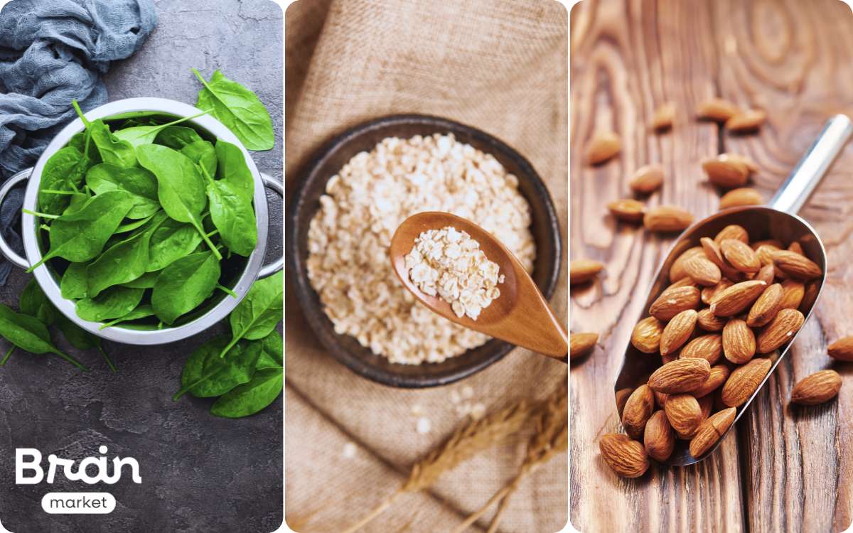 špnát vlocky mandle imunita